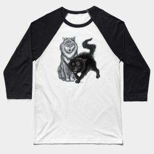 Two Wolves Baseball T-Shirt